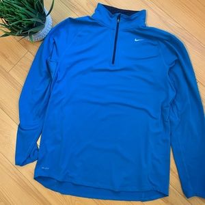 Nike Teal-Blue Pull over 1/4 zip L